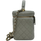 シャネル CHANEL マトラッセバニティチェーンショルダー AS2362 グレー ゴールド金具 キャビアスキン レディース ショルダーバッグ