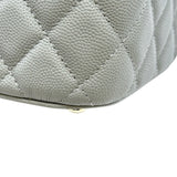 シャネル CHANEL マトラッセバニティチェーンショルダー AS2362 グレー ゴールド金具 キャビアスキン レディース ショルダーバッグ