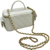 シャネル CHANEL マトラッセトップハンドル2WAYバニティ AP3017 ホワイト ゴールド金具 キャビアスキン レディース ショルダーバッグ
