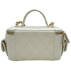 シャネル CHANEL マトラッセトップハンドル2WAYバニティ AP3017 ホワイト ゴールド金具 キャビアスキン レディース ショルダーバッグ