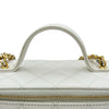 シャネル CHANEL マトラッセトップハンドル2WAYバニティ AP3017 ホワイト ゴールド金具 キャビアスキン レディース ショルダーバッグ