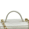 シャネル CHANEL マトラッセトップハンドル2WAYバニティ AP3017 ホワイト ゴールド金具 キャビアスキン レディース ショルダーバッグ