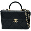 シャネル CHANEL マトラッセトップハンドルスモールバッグ AS4470 ブラック ゴールド金具 カーフスキン レディース ショルダーバッグ