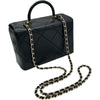 シャネル CHANEL マトラッセトップハンドルスモールバッグ AS4470 ブラック ゴールド金具 カーフスキン レディース ショルダーバッグ
