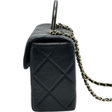 シャネル CHANEL マトラッセトップハンドルスモールバッグ AS4470 ブラック ゴールド金具 カーフスキン レディース ショルダーバッグ