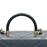 シャネル CHANEL マトラッセトップハンドルスモールバッグ AS4470 ブラック ゴールド金具 カーフスキン レディース ショルダーバッグ