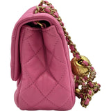 シャネル CHANEL ミニマトラッセボールチェーンショルダー AS1786 30番台 ピンク ゴールド金具 ラムスキン レディース ショルダーバッグ