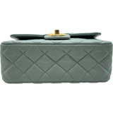 シャネル CHANEL ミニマトラッセ AS3737 ブルーグレー ゴールド金具 ラムスキン レディース ショルダーバッグ