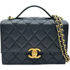 シャネル CHANEL トップハンドルミニフラップバッグ AS2796 ブラック ゴールド金具 ラムスキン レディース ショルダーバッグ