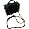 シャネル CHANEL トップハンドルミニフラップバッグ AS2796 ブラック ゴールド金具 ラムスキン レディース ショルダーバッグ