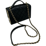 シャネル CHANEL トップハンドルミニフラップバッグ AS2796 ブラック ゴールド金具 ラムスキン レディース ショルダーバッグ