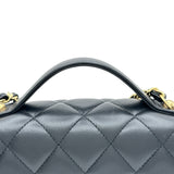 シャネル CHANEL トップハンドルミニフラップバッグ AS2796 ブラック ゴールド金具 ラムスキン レディース ショルダーバッグ