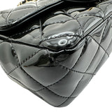 シャネル CHANEL ミニマトラッセ20 A69900 29番台 ブラック ゴールド金具 パテント レディース ショルダーバッグ