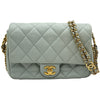 シャネル CHANEL ミニフラップバッグ AS3757 グレー ゴールド金具 ラムスキン レディース ショルダーバッグ