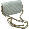 シャネル CHANEL ミニフラップバッグ AS3757 グレー ゴールド金具 ラムスキン レディース ショルダーバッグ