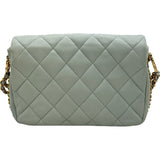 シャネル CHANEL ミニフラップバッグ AS3757 グレー ゴールド金具 ラムスキン レディース ショルダーバッグ