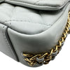 シャネル CHANEL ミニフラップバッグ AS3757 グレー ゴールド金具 ラムスキン レディース ショルダーバッグ