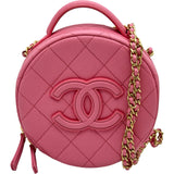 シャネル CHANEL スモールバニティ2WAYショルダーバッグ AS3875 ピンク ゴールド金具 キャビアスキン レディース ショルダーバッグ