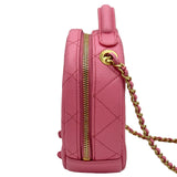 シャネル CHANEL スモールバニティ2WAYショルダーバッグ AS3875 ピンク ゴールド金具 キャビアスキン レディース ショルダーバッグ