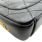シャネル CHANEL スモールフラップチェーンショルダーバッグ AS2733 ブラック ゴールド金具 ラムスキン レディース ショルダーバッグ
