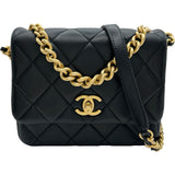 シャネル CHANEL スモールフラップチェーンショルダーバッグ AS2733 ブラック ゴールド金具 ラムスキン レディース ショルダーバッグ