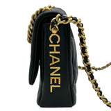 シャネル CHANEL スモールフラップチェーンショルダーバッグ AS2733 ブラック ゴールド金具 ラムスキン レディース ショルダーバッグ