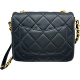 シャネル CHANEL スモールフラップチェーンショルダーバッグ AS2733 ブラック ゴールド金具 ラムスキン レディース ショルダーバッグ