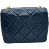 シャネル CHANEL マトラッセメダルチャームチェーンショルダー ブルー ゴールド金具 ラムスキン レディース ショルダーバッグ
