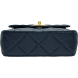 シャネル CHANEL マトラッセメダルチャームチェーンショルダー ブルー ゴールド金具 ラムスキン レディース ショルダーバッグ