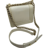 シャネル CHANEL ボーイシャネルチェーンショルダーバッグ AS3018 アイボリー系 ゴールド金具 キャビアスキン レディース ショルダーバッグ