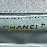 シャネル CHANEL ボーイシャネルトップハンドルショルダーバッグ A94805 グリーン ゴールド金具 ラムスキン レディース ショルダーバッグ