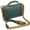 シャネル CHANEL ボーイシャネルトップハンドルショルダーバッグ A94805 グリーン ゴールド金具 ラムスキン レディース ショルダーバッグ