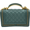 シャネル CHANEL ボーイシャネルトップハンドルショルダーバッグ A94805 グリーン ゴールド金具 ラムスキン レディース ショルダーバッグ