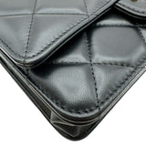 シャネル CHANEL マトラッセ2WAYチェーンウォレット AP2377 ブラック ゴールド金具 ラムスキン レディース ショルダーバッグ
