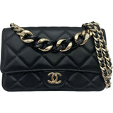 シャネル CHANEL マトラッセ2WAYチェーンウォレット AP2377 ブラック ゴールド金具 ラムスキン レディース ショルダーバッグ