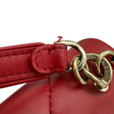 シャネル CHANEL マトラッセ2WAYチェーンショルダー 28番台 レッド ゴールド金具 ラムスキン レディース ショルダーバッグ
