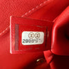 シャネル CHANEL マトラッセ2WAYチェーンショルダー 28番台 レッド ゴールド金具 ラムスキン レディース ショルダーバッグ