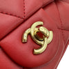 シャネル CHANEL マトラッセ2WAYチェーンショルダー 28番台 レッド ゴールド金具 ラムスキン レディース ショルダーバッグ