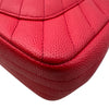 シャネル CHANEL ミニマトラッセ20 Vステッチ A69900 25番台 レッド シルバー金具 キャビアスキン レディース ショルダーバッグ