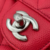 シャネル CHANEL ミニマトラッセ20 Vステッチ A69900 25番台 レッド シルバー金具 キャビアスキン レディース ショルダーバッグ