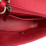シャネル CHANEL ミニマトラッセ20 Vステッチ A69900 25番台 レッド シルバー金具 キャビアスキン レディース ショルダーバッグ
