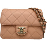 シャネル CHANEL ミニフラップバッグ AS3002 サーモンピンク ゴールド金具 キャビアスキン レディース ショルダーバッグ