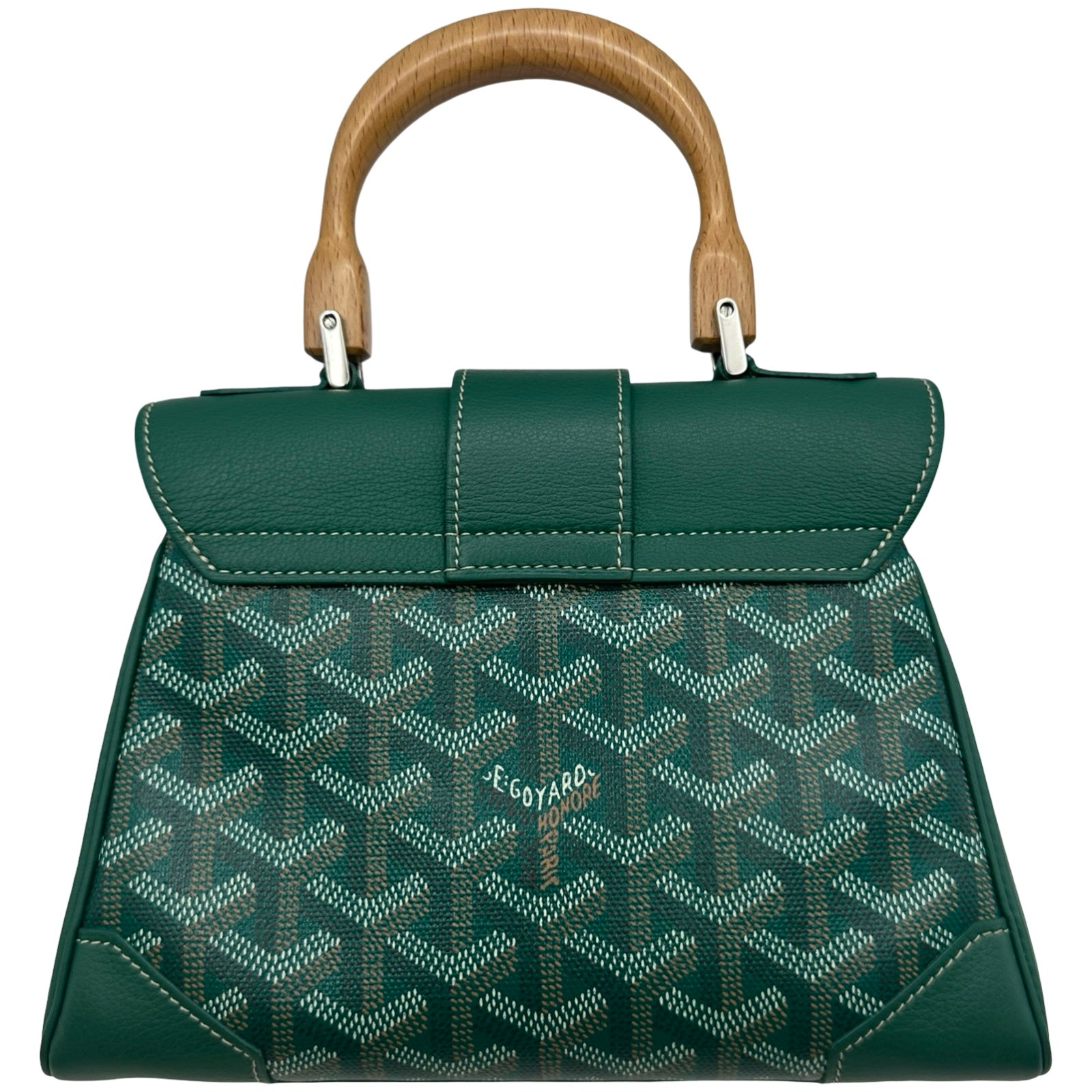 【安心鑑定】ゴヤール PVCコーティングキャンバス ショルダーバッグ ゴヤール GOYARD サイゴンミニ グリーン ゴヤールディンキャンバス