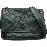サンローラン SAINT LAURENT ニキベイビー 533037 グリーン レザー レディース ショルダーバッグ