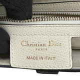 クリスチャン・ディオール Christian Dior サドルバッグ ホワイト ゴールド金具 レザー レディース ショルダーバッグ