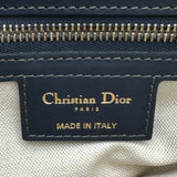 クリスチャン・ディオール Christian Dior オブリークサドルバッグ ネイビー ゴールド金具 キャンバス レディース ショルダーバッグ
