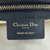 クリスチャン・ディオール Christian Dior オブリークサドルバッグ ネイビー ゴールド金具 キャンバス レディース ショルダーバッグ