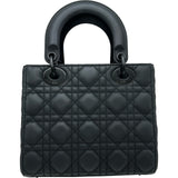 クリスチャン・ディオール Christian Dior レディディオールスモール ソーブラック カナージュ/レザー レディース ショルダーバッグ