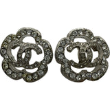 シャネル CHANEL カメリアココマークラインストーンピアス シルバー メタル/ラインストーン アクセサリー