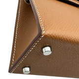 エルメス HERMES ミニケリー2 G刻印 ゴールド シルバー金具 エプソン レディース ハンドバッグ
